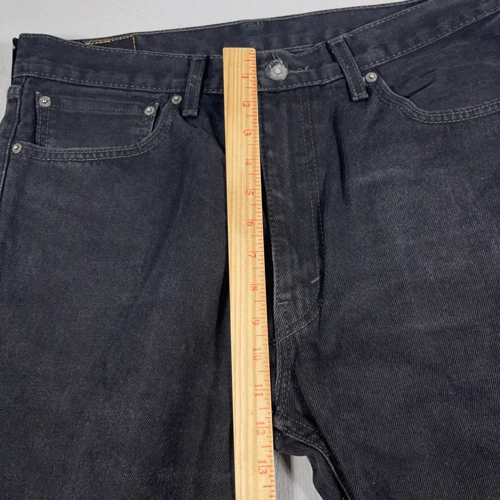 Levi's 505 Regular Fit Jeans Men 36x30 Black Denim Straight Leg Casual Everyday‎